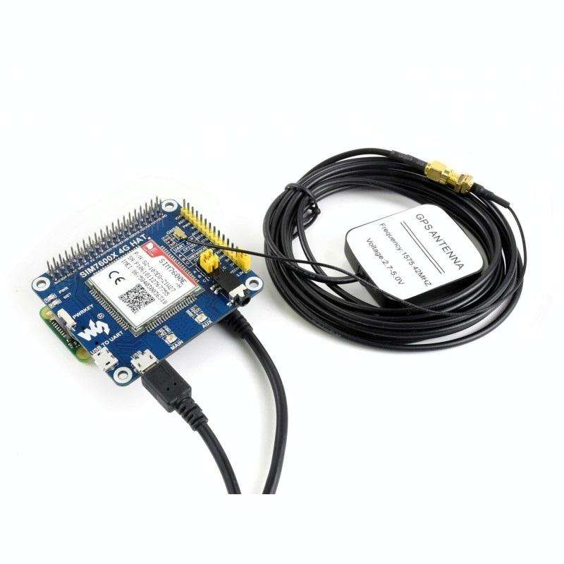 Waveshare 4G / 3G / 2G / GSM / GPRS / GNSS HAT for Raspberry Pi, LTE CAT4, for Southeast Asia, We...