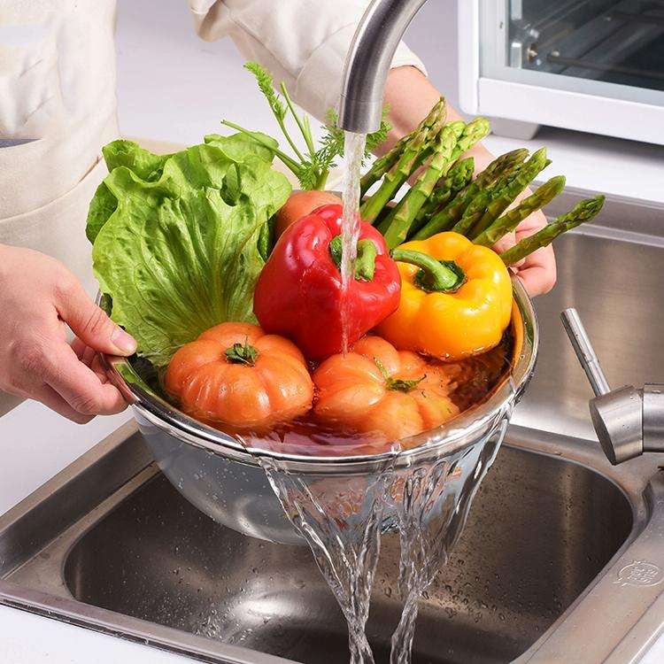 3 PCS / Set SiGang Stainless Steel Cartoon Thickened Seasoning Tank Cooking Wash Basin(22cm+24cm+...