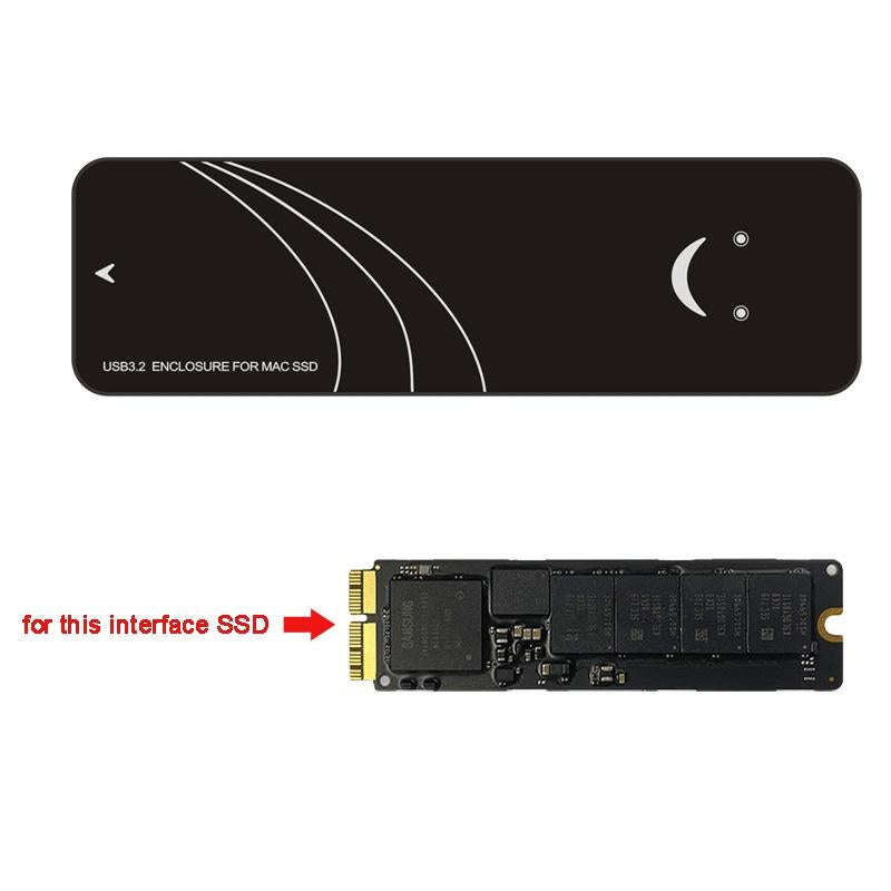 USB3.2 To MAC SSD Enclosure Adapter For Macbook Air Pro 2013-2017 Hard Disk, Spec: 10Gbps A-C Cab...