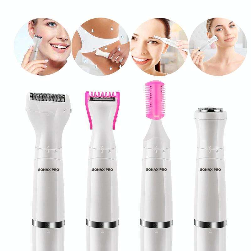 SONAX PRO SN-8933 4 In 1 Electric Women Shaver Multi-Function USB Charge Scraping Knife Hair Remo...
