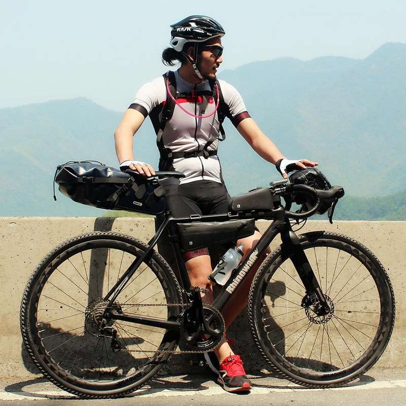 Rhinowalk Bicycle Front Beam Triangle Bag TPU Waterproof Mountain Road Bike Long-distance Riding ...