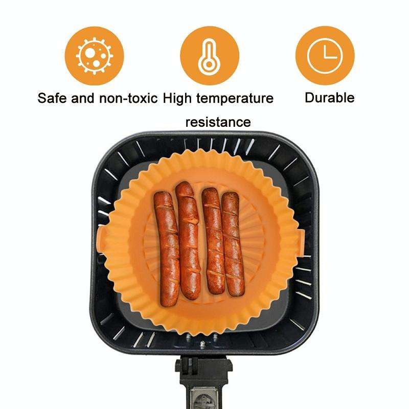 Air Fryer Special High Temperature Oil Absorption Silicone Pad, Colour: Bright Grey