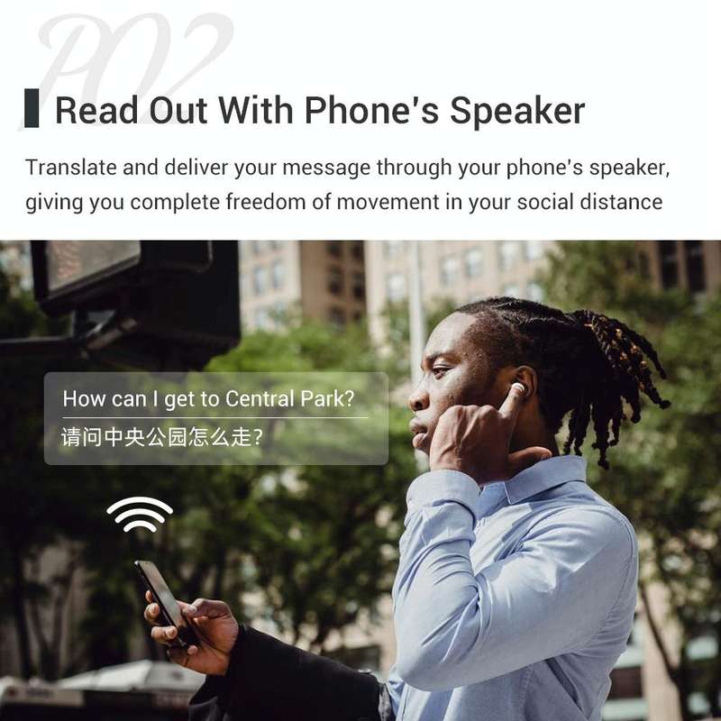 M6 Multi-country Mutual Translation Smart Bluetooth Translation Earphone Supports 127 Languages (...