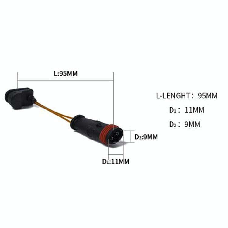 2 PCS Car Front Rear Brake Pad Sensor Cable 1645401017 2205401517 for Mercedes-Benz W164 2005-201...