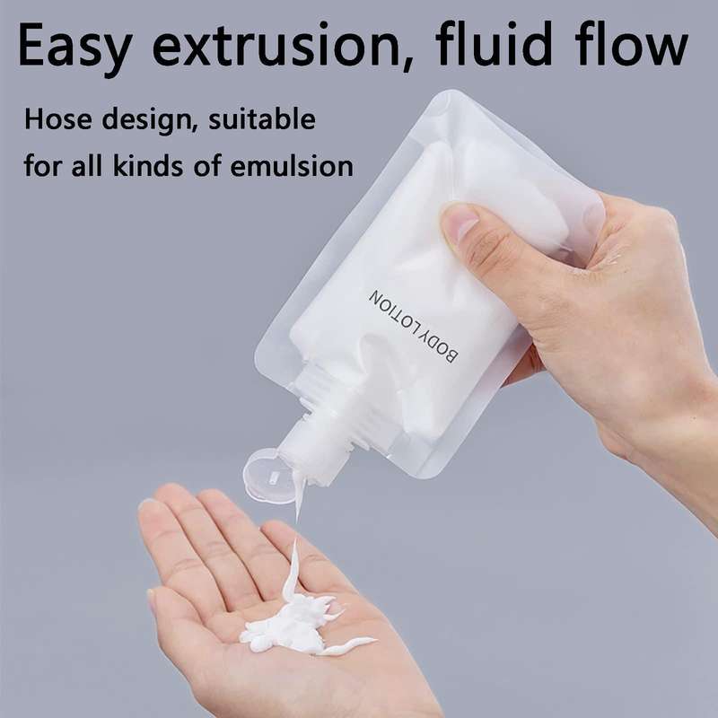 20pcs Travel Refillable Empty Squeeze Pouch Lotion Shampoo Squeezable Bags, Spec: 100ml