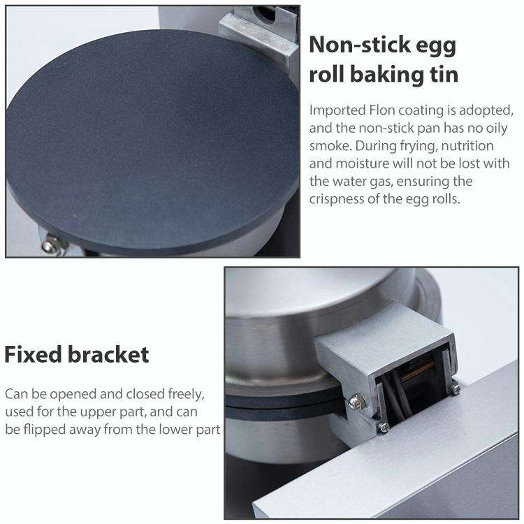 Stainless Steel Single-head Egg Roll Machine Ice Cream Crisp Egg Roller, Size:320x250x178cm