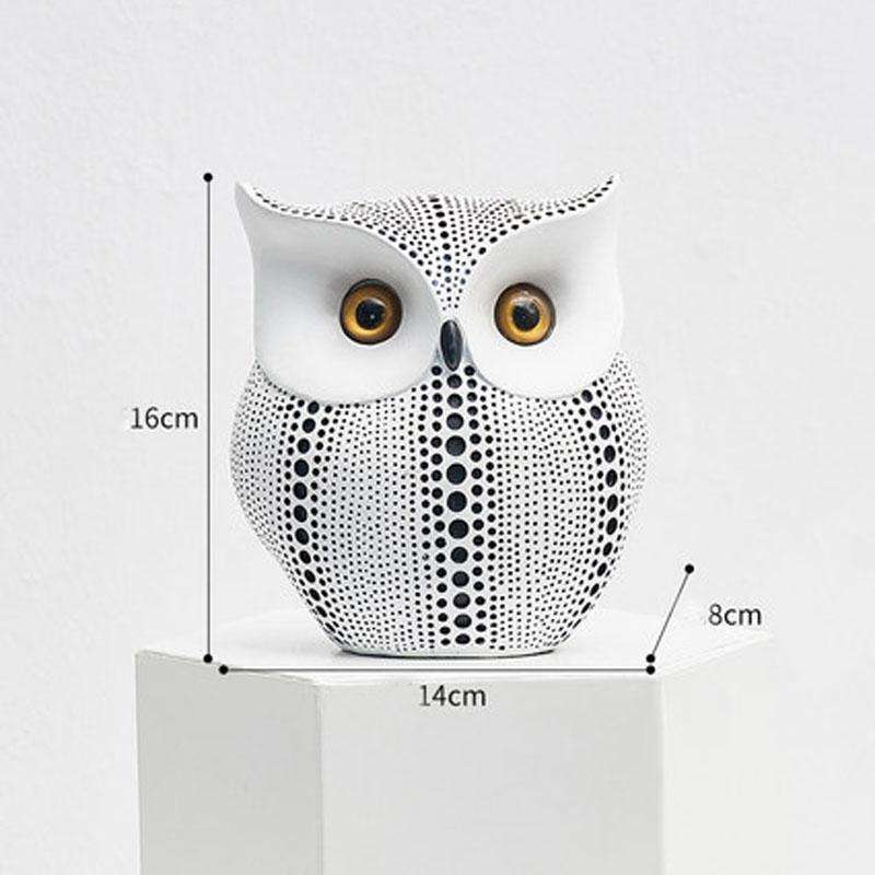 Creative Owl Small Decoration Home Decor Crafts(White)