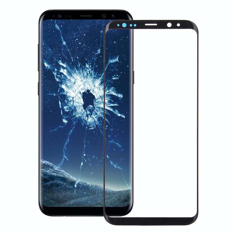 For Galaxy S9+ Front Screen Outer Glass Lens(Black)