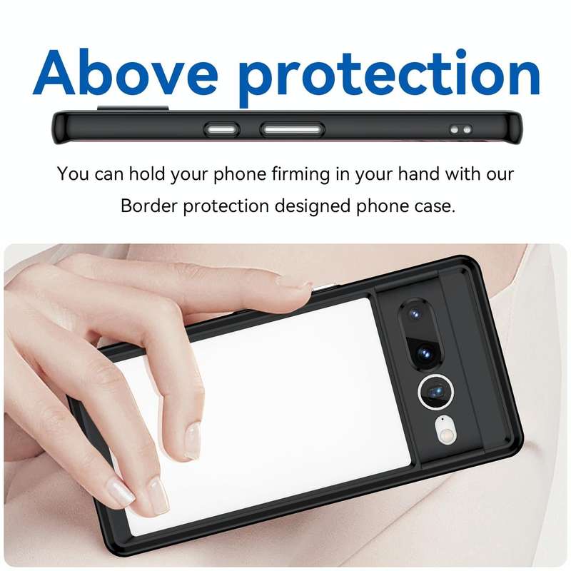 For Google Pixel 7 Pro 5G Colorful Series Acrylic + TPU Phone Case(Black)