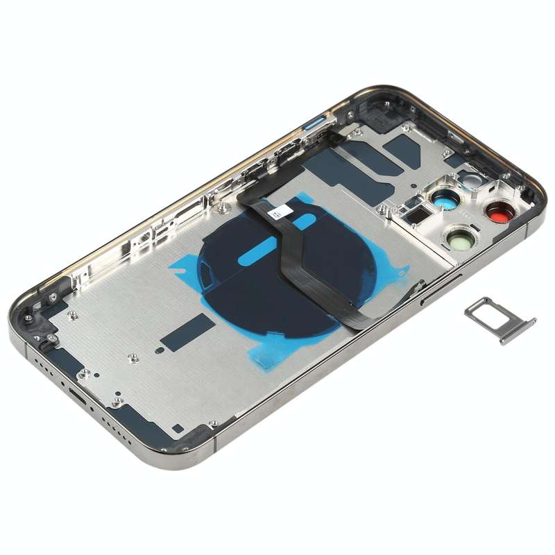 Battery Back Cover (with Side Keys & Card Tray & Power + Volume Flex Cable & Wireless Charging Mo...