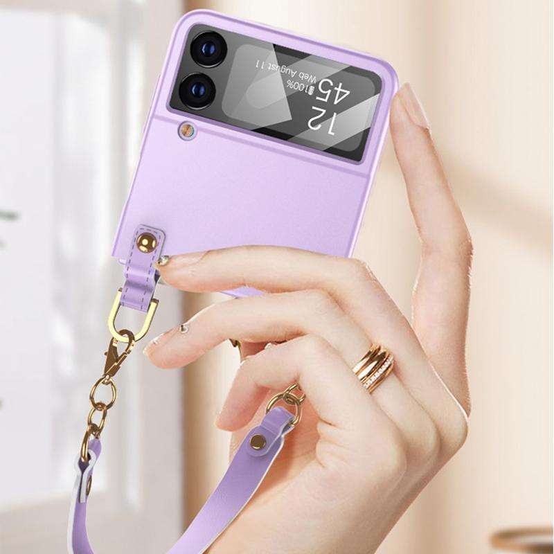 For Samsung Galaxy Z Flip4 GKK Integrated Ultra-thin Handbag Phone Case(Forest Green)