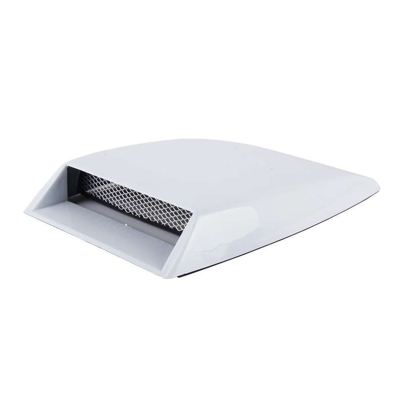 Car Turbo Style Air Intake Bonnet Scoop for Car Decoration(White)