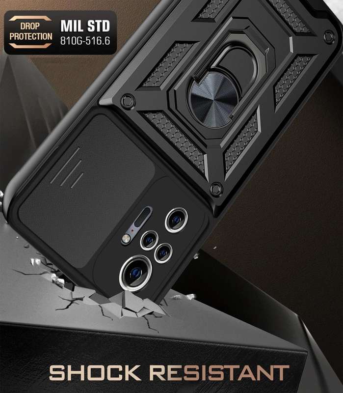 For Xiaomi Redmi Note 10 Pro Sliding Camera Cover Design TPU+PC Protective Case(Black)