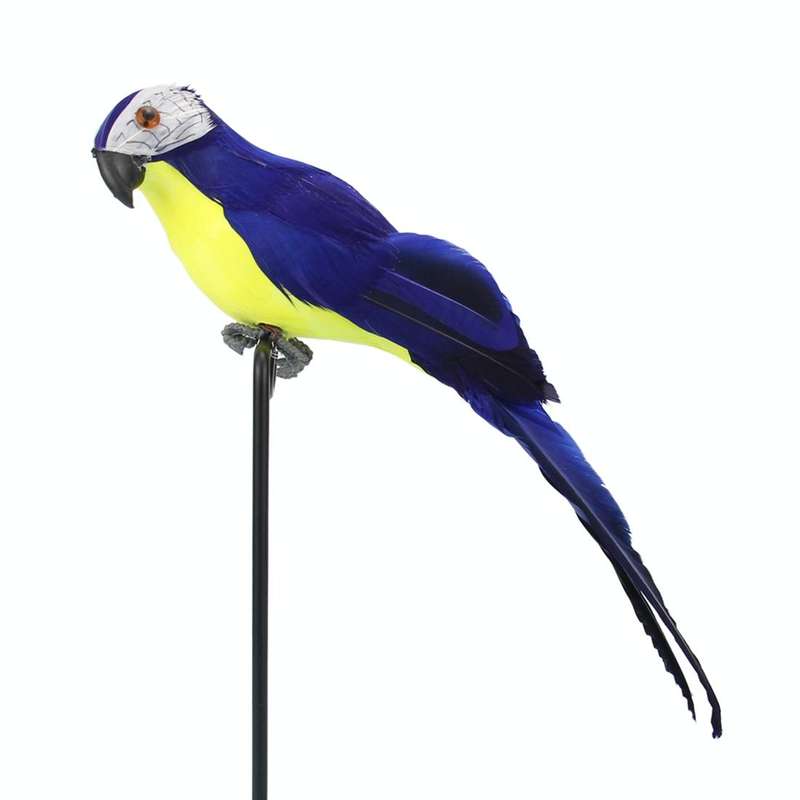 25cm Simulation Parrot Simulation Macaw Horticultural Decoration (Blue)