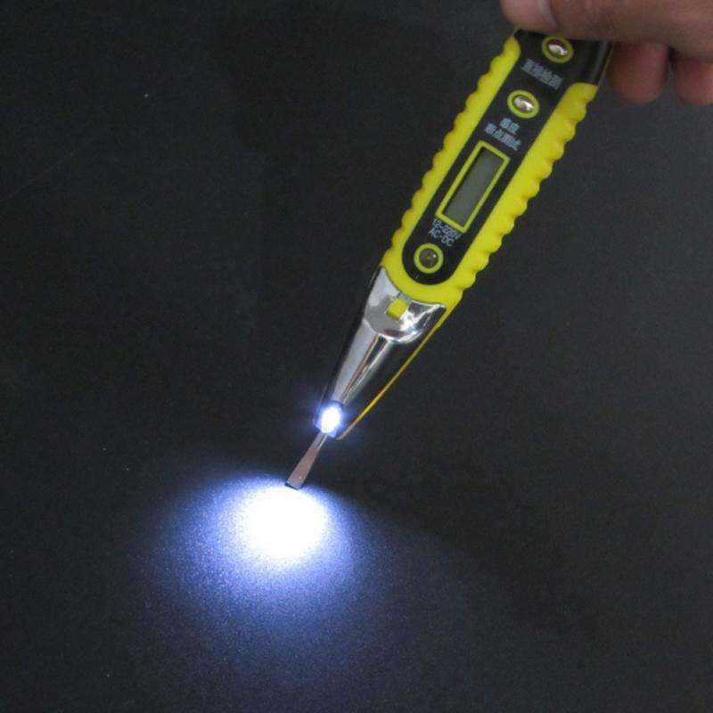 Socket Wall AC Power Outlet Voltage Detector Sensor Tester Electric Test Pen LED Light Voltage In...