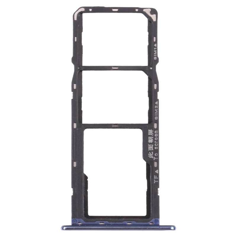 SIM Card Tray + SIM Card Tray + Micro SD Card Tray for Huawei Y6 (2018) (Blue)