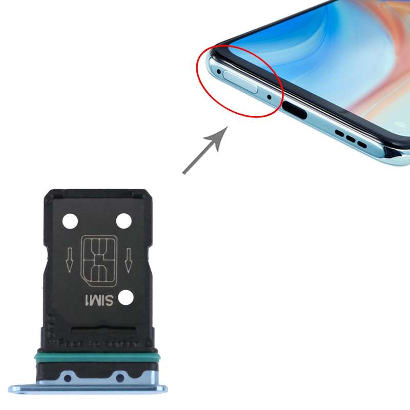 For OPPO Reno4 Pro 5G  SIM Card Tray + SIM Card Tray (Blue)