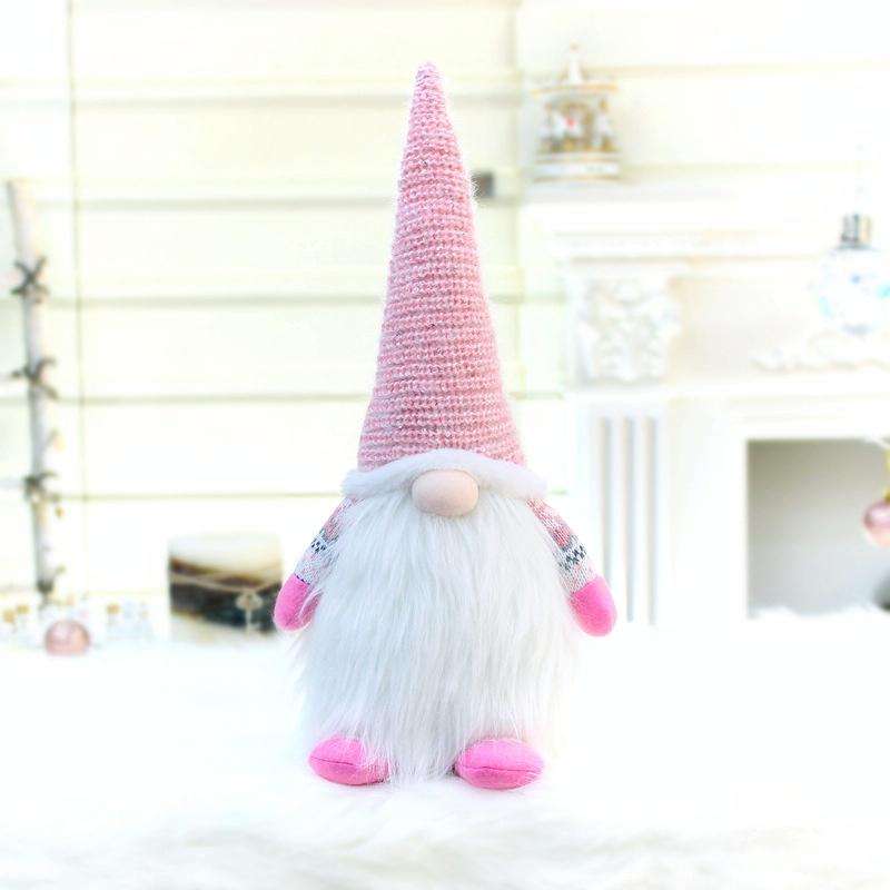 Christmas Faceless Dolls Holiday Decorations Children Gift, Style:32013(White)