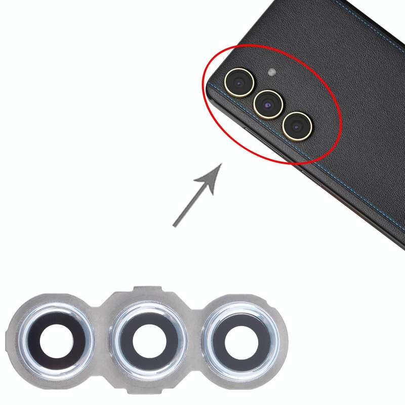 For Samsung Galaxy C55 SM-C556 10pcs Original Rear Camera Lens Cover(Silver)