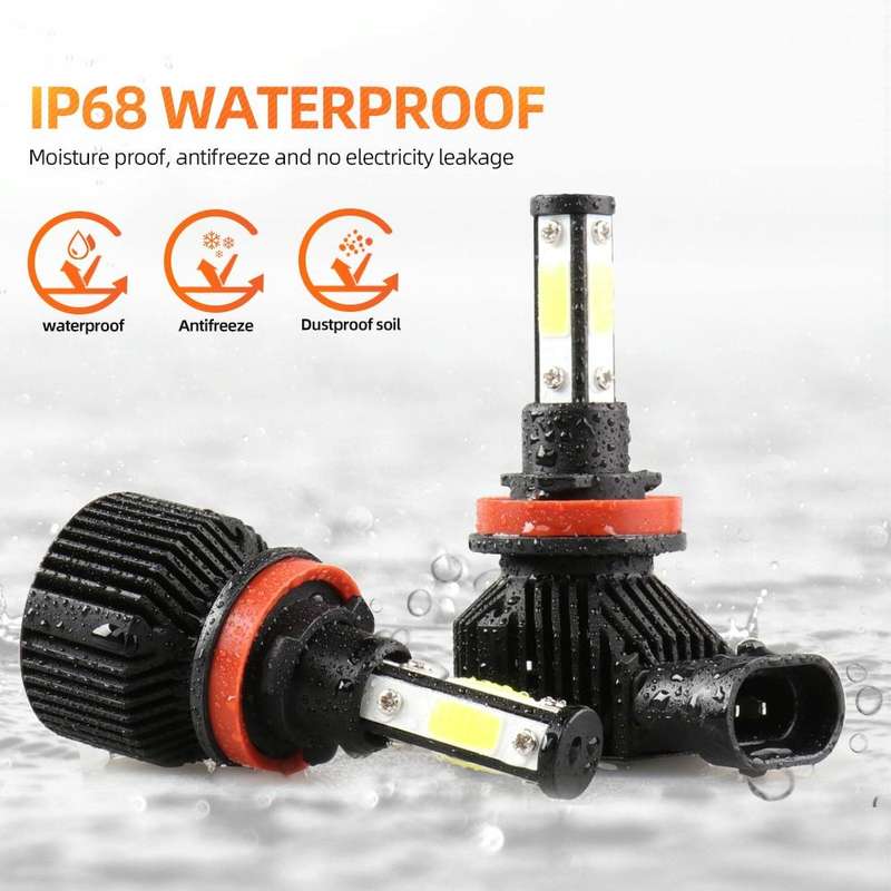 M6 H8 / H9 / H11 2 PCS DC9-36V / 25W / 6000K / 2500LM IP68 Waterproof Car LED Headlight(Cold Whit...