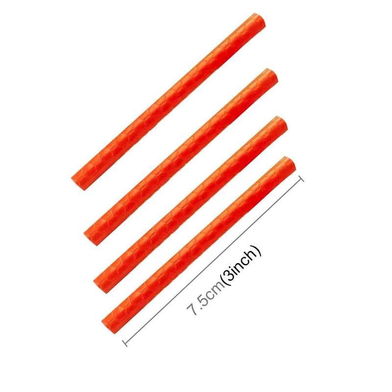 OQSPORT 12 PCS Bicycle Wheel Spoke Reflector Reflective Mount Clip Tube Warning Light Strip(Orange)