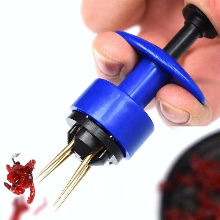 Red Worm Clip Hanging Bait Device Earthworm Live Bait Clip 1pc
