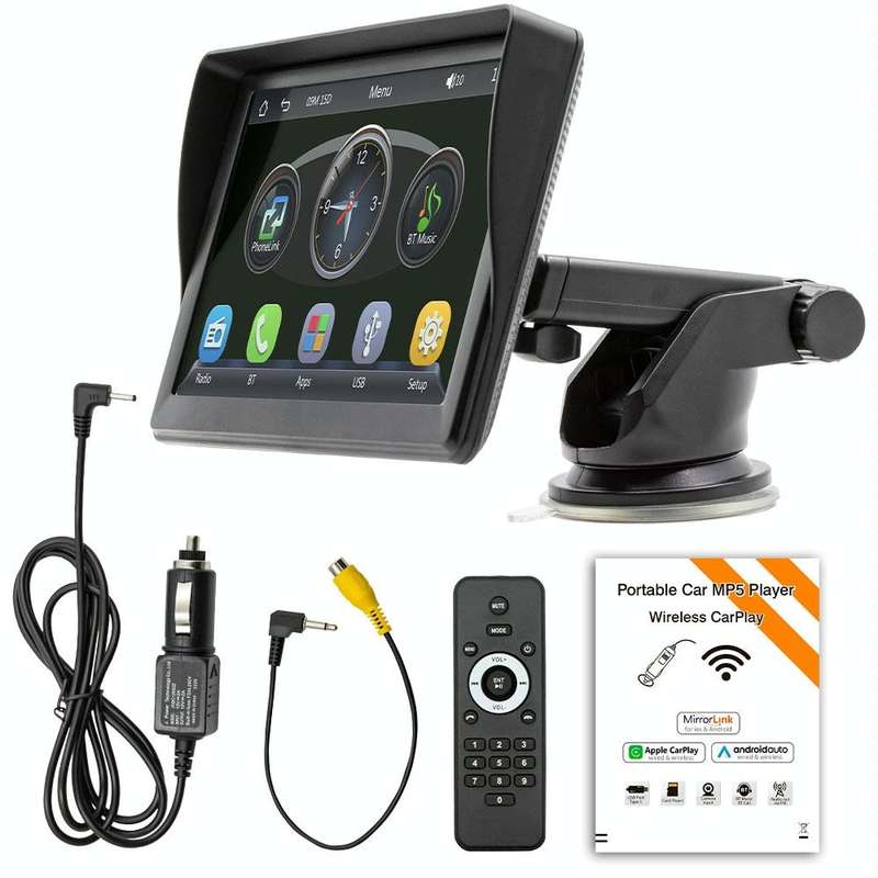 7 inch Wireless CarPlay Radio Multimedia Player 1080P IPS Touch Screen MP5 Radios Bluetooth Monitor