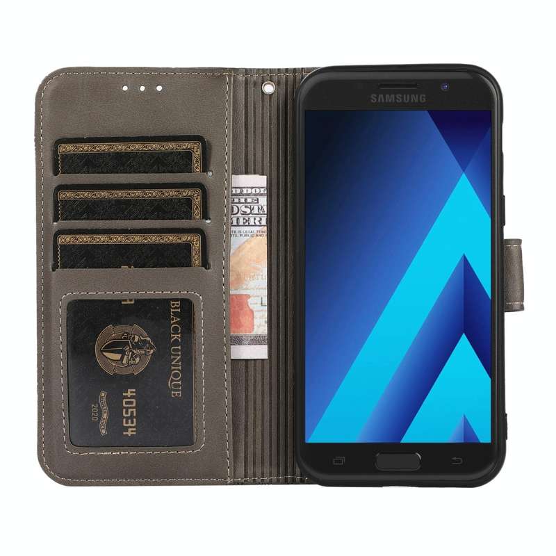 For Samsung Galaxy A5 (2017) Skin Feel Embossed Sunflower Horizontal Flip Leather Case with Holde...