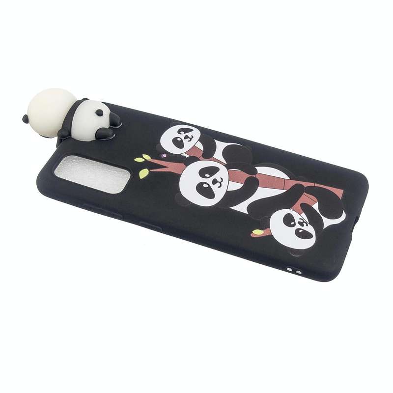 For Samsung Galaxy A33 5G Shockproof Cartoon TPU Phone Case(Three Pandas)