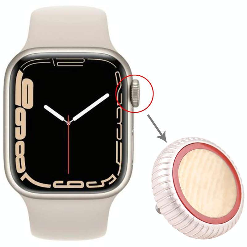 Watch Crown Nut Replacement For Apple Watch Series 7 (LTE) (Silver)