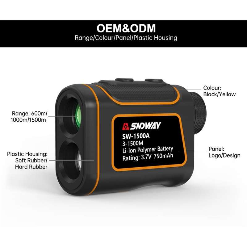 SNDWAY SW1500A Handheld Outdoor Waterproof Telescope Range Finder Distance Measurer, 1500m