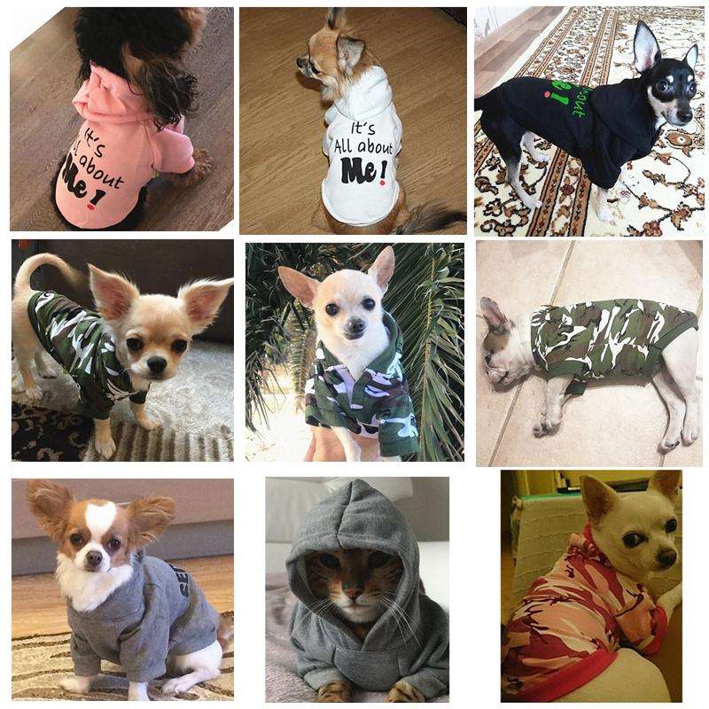 Autumn Winter Fleece Hooded Teddy Pet Dog Sweater Clothes, Size:M(Blue)