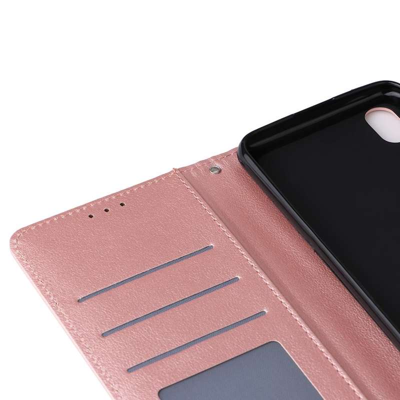 For vivo Y91C / Y1s Multifunctional Horizontal Flip Leather Case with Three Card Slot(Rose Gold)