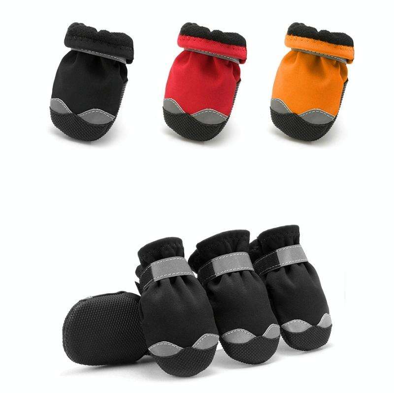 Pet Waterproof Non-Slip Wear-Resistant Snow Boots Four Seasons Dog Shoes, Size: 5(Black)