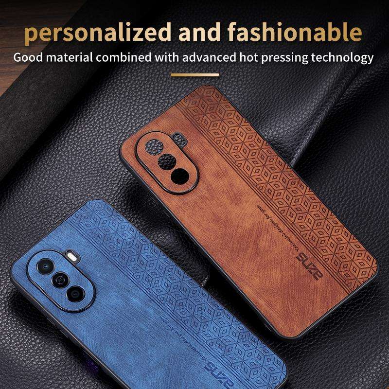For Huawei Enjoy 50 / nova Y70 AZNS 3D Embossed Skin Feel Phone Case(Dark Green)