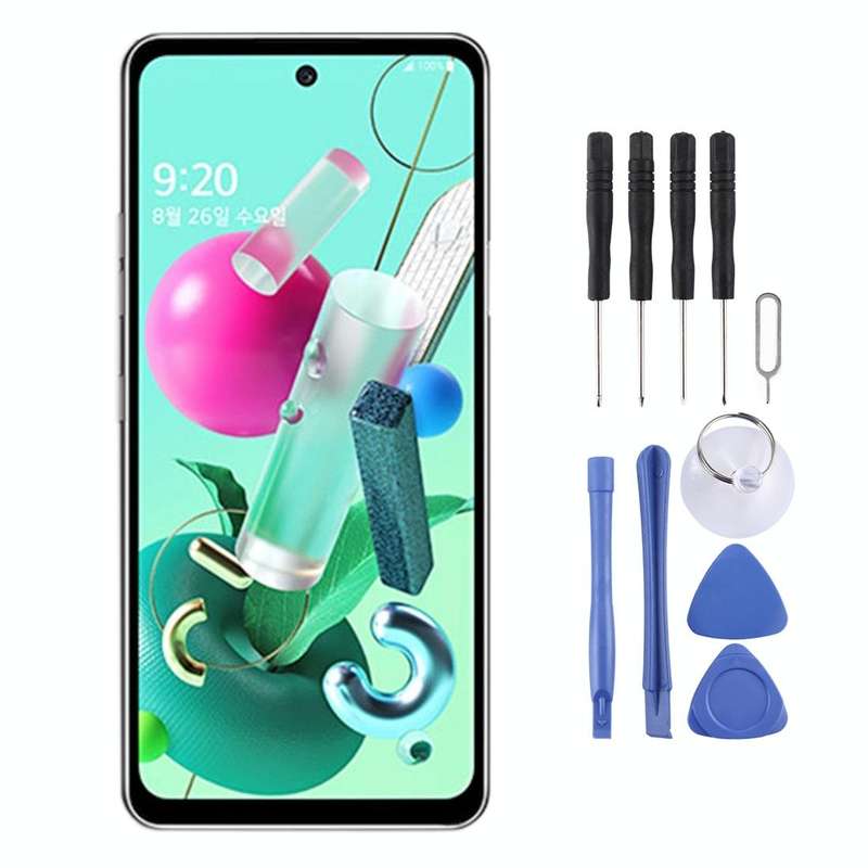Original LCD Screen for for LG Q92 5G Digitizer Full Assembly with Frame (Black)