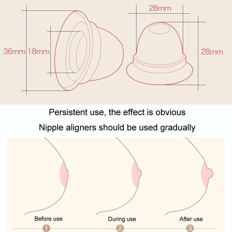 Maternity Inverted Nipple Silicone Corrector For Teen Girls Flat Breast Protector(Transparent)