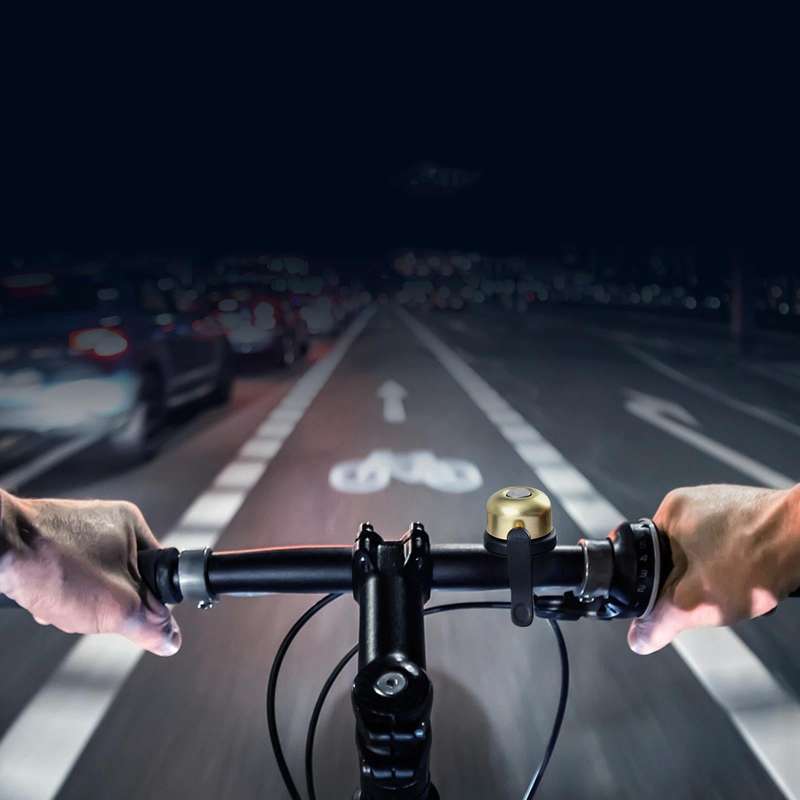 For AirTag Bicycle Hidden Locator Anti-theft Ring Bell Generation 2 Black
