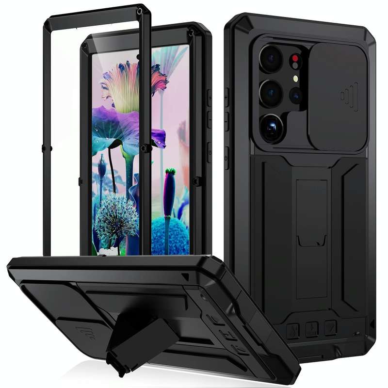For Samsung Galaxy S23 Ultra 5G R-JUST Sliding Camera Design Life Waterproof Dustproof Shockproof...