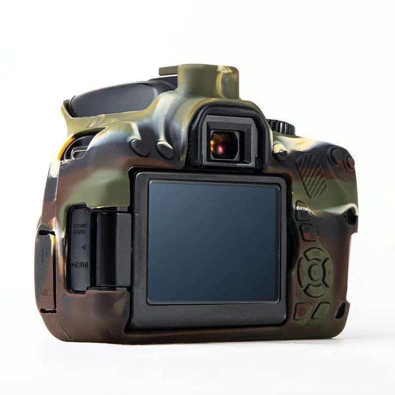 For Canon EOS 600D Soft Silicone Protective Case(Camouflage)