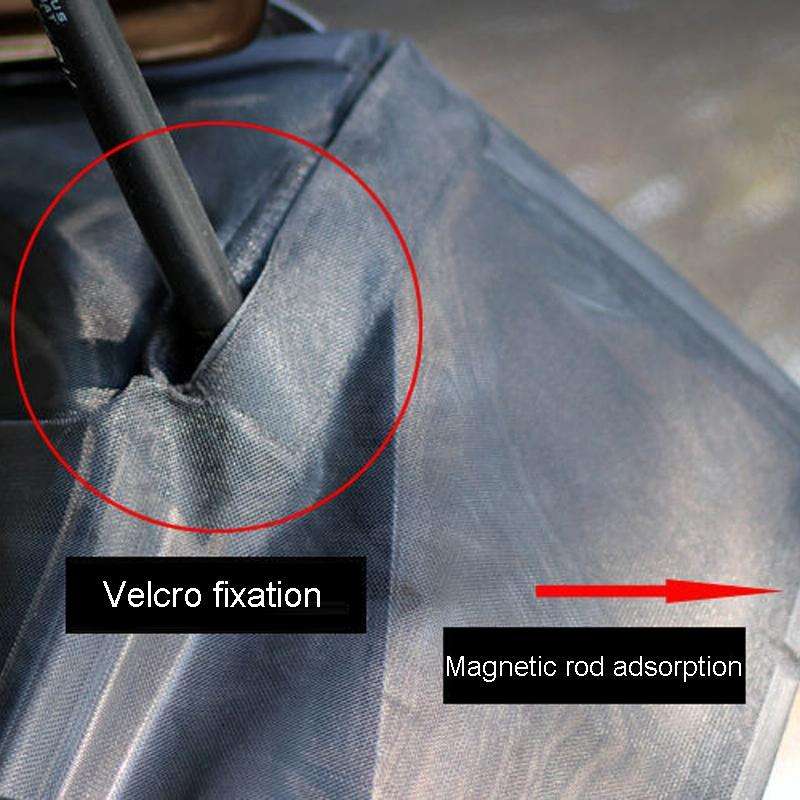 S 144 x 150cm Car Tailgate Anti-Mosquito And Insect Screens Trunk Magnetic Sunscreen Mosquito Net