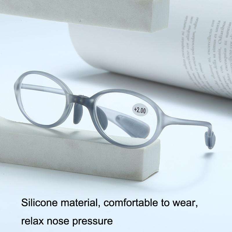 Portable Magnifying Glass Presbyopic Glasses Silicone Anti-Blue Light Reading Glasses, Degree: +1...
