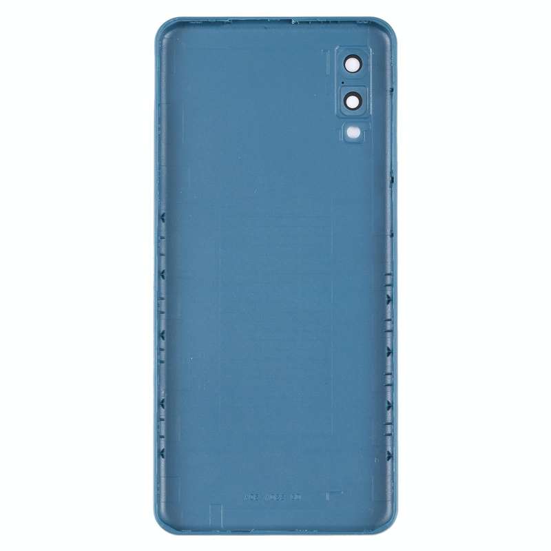 For Samsung Galaxy A02 Battery Back Cover with Camera Lens Cover (Blue)