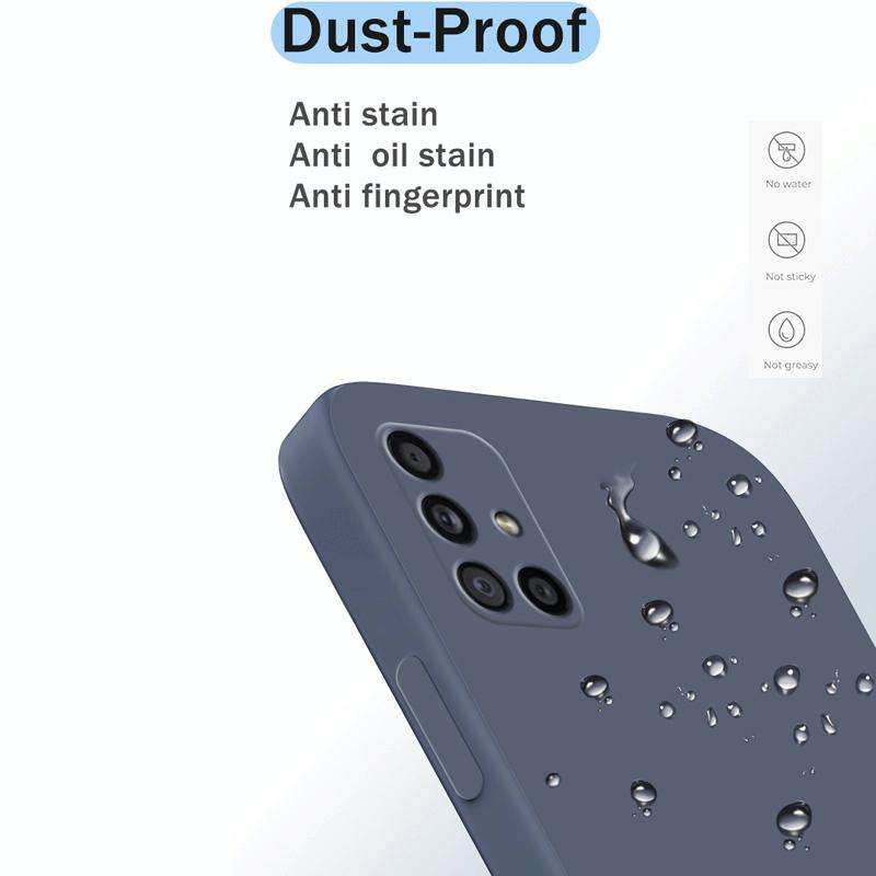 For Samsung Galaxy A31 Solid Color Imitation Liquid Silicone Straight Edge Dropproof Full Coverag...