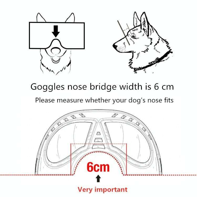 Pet Mask Glasses Waterproof And Snowproof Soft Frame Goggles Dog Supplies Sunglasses(Black)