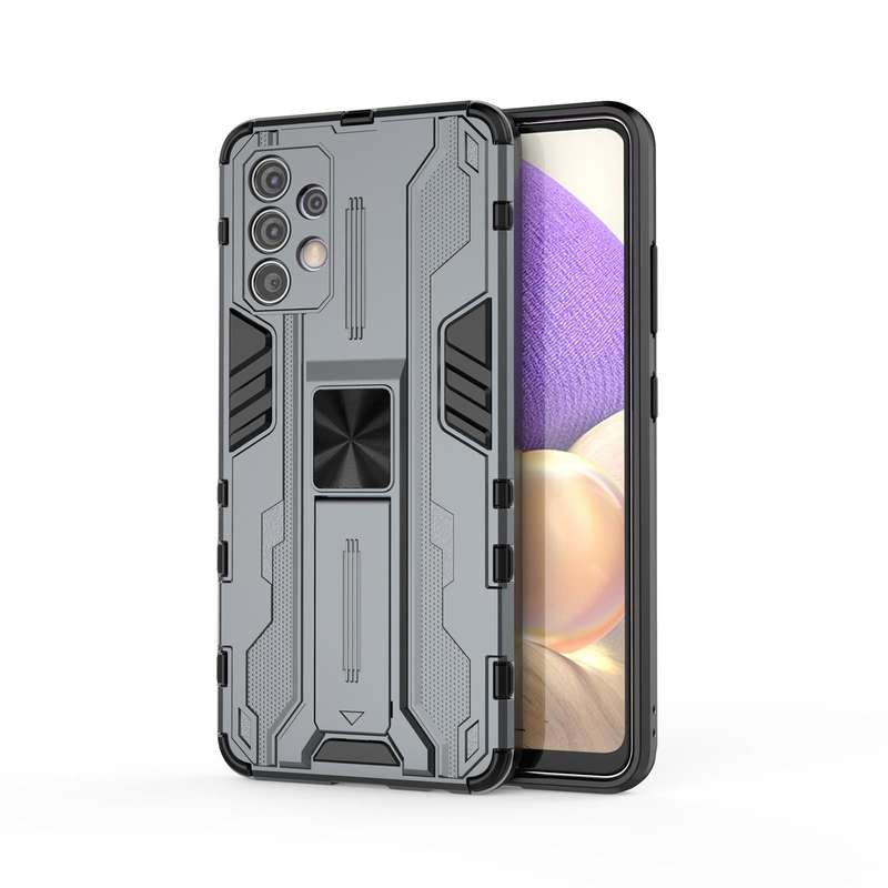 For Samsung Galaxy A32 4G Supersonic PC + TPU Shock-proof Protective Case with Holder(Grey)