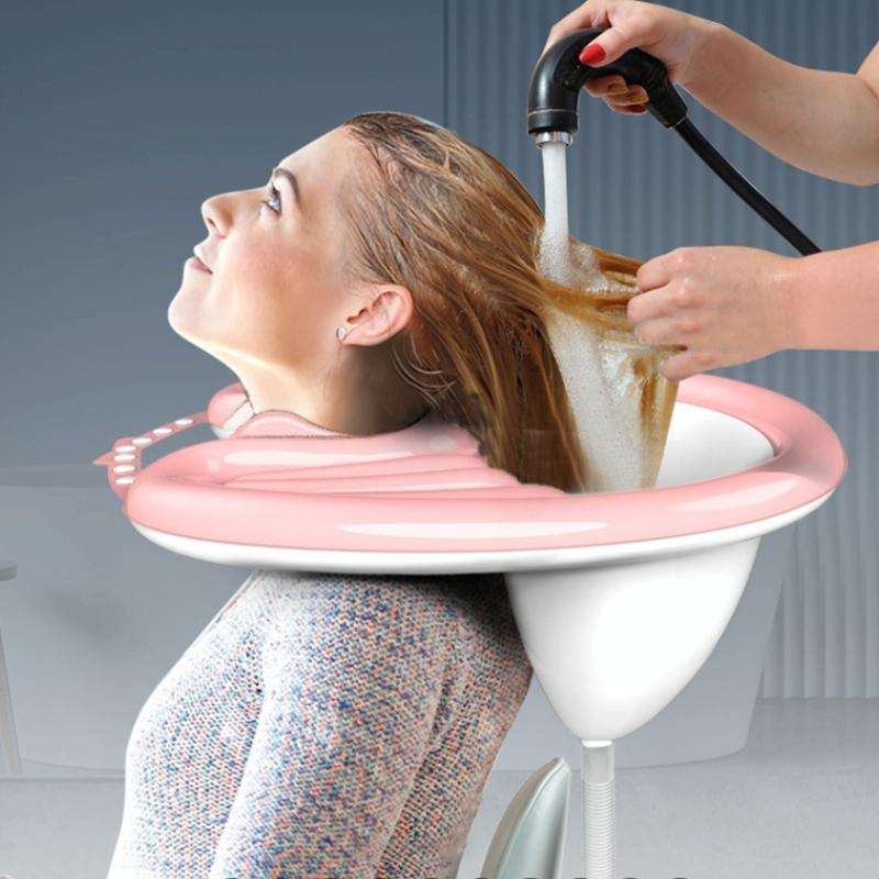 Household Pregnant And Elderly Recline Shampoo Basin Hair Care, Color: Black+Drain Pocket