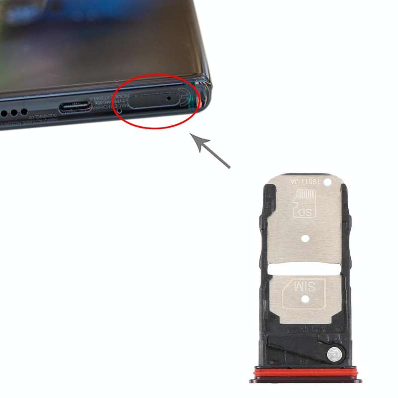 SIM Card Tray + Micro SD Card Tray for Motorola Moto Edge+ (Purple)