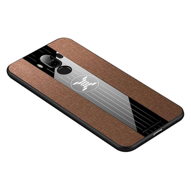 For Huawei Mate 9 XINLI Stitching Cloth Textue Shockproof TPU Protective Case(Brown)