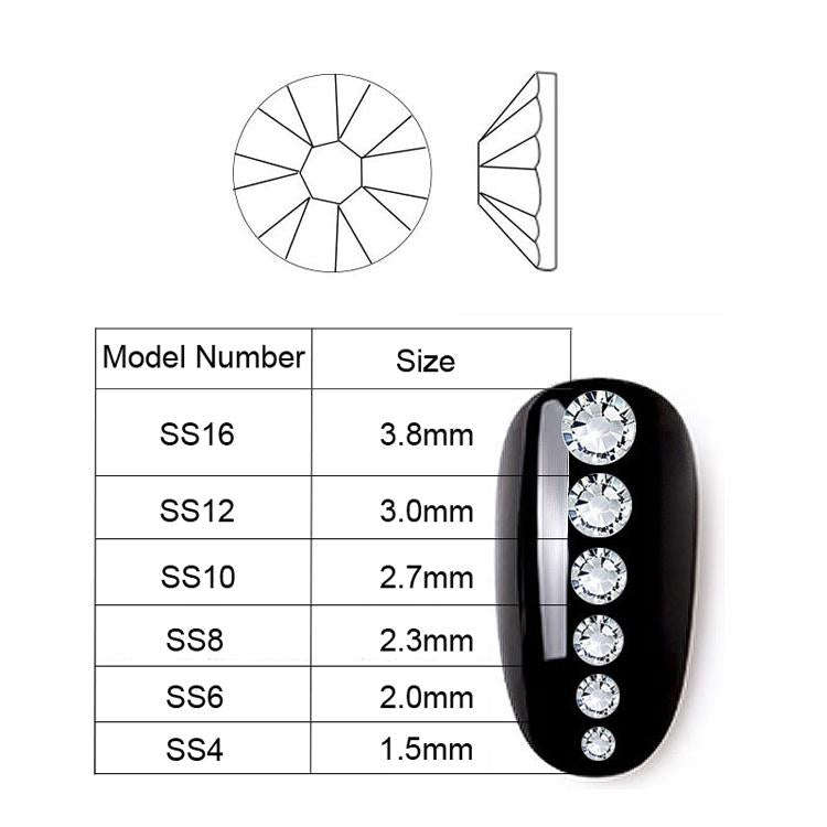 Nail Flat-back AB Crystal Strass 3D Charm Gems DIY Manicure Nail Art Decorations(04)